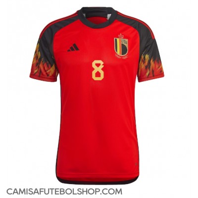 Camisa de time de futebol Bélgica Youri Tielemans #8 Replicas 1º Equipamento Mundo 2022 Manga Curta